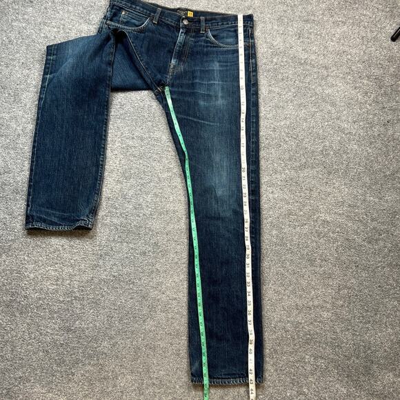 J Crew Jeans Mens 34 Denim Dark Wash Cotton 770 Straight High Rise 5 Pockets - Picture 6 of 12